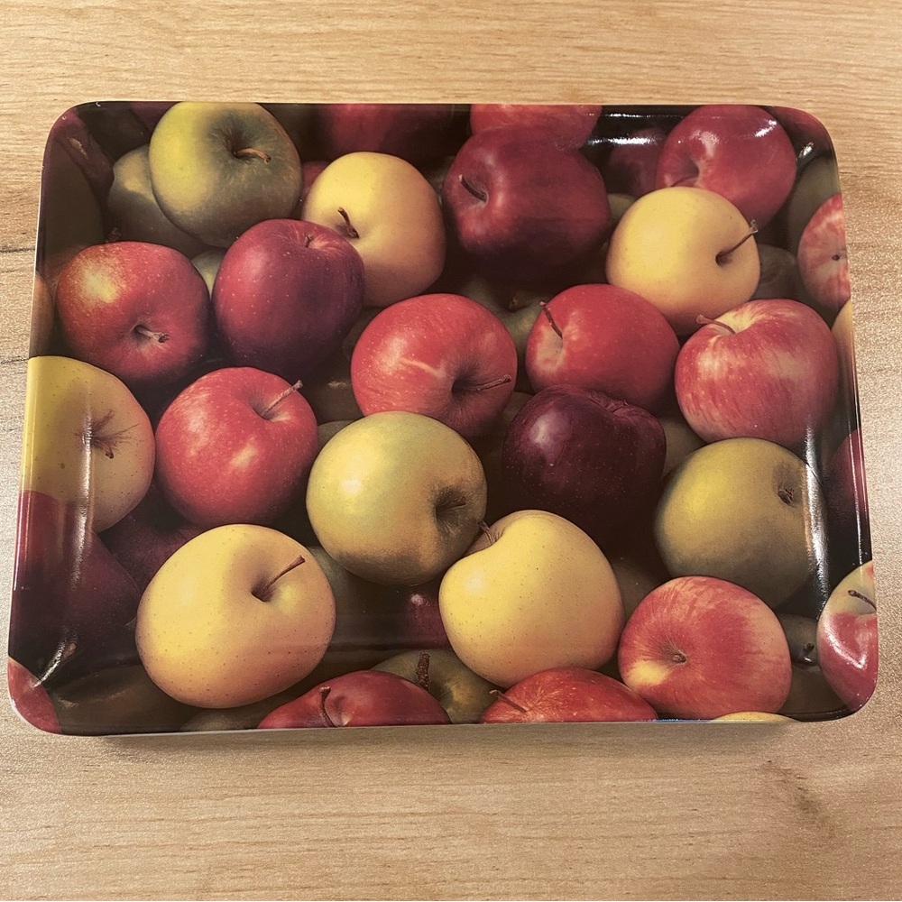 Starbucks Coffee Apple design Fruit Cheese Serving Tray plate 9"x7” Ceramic - Picture 1 of 6